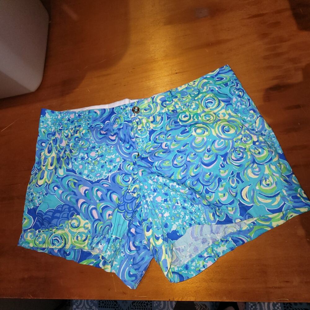 Lilly Pulitzer Callahan Shorts Size 16 Lilly's Blue Lagoon print